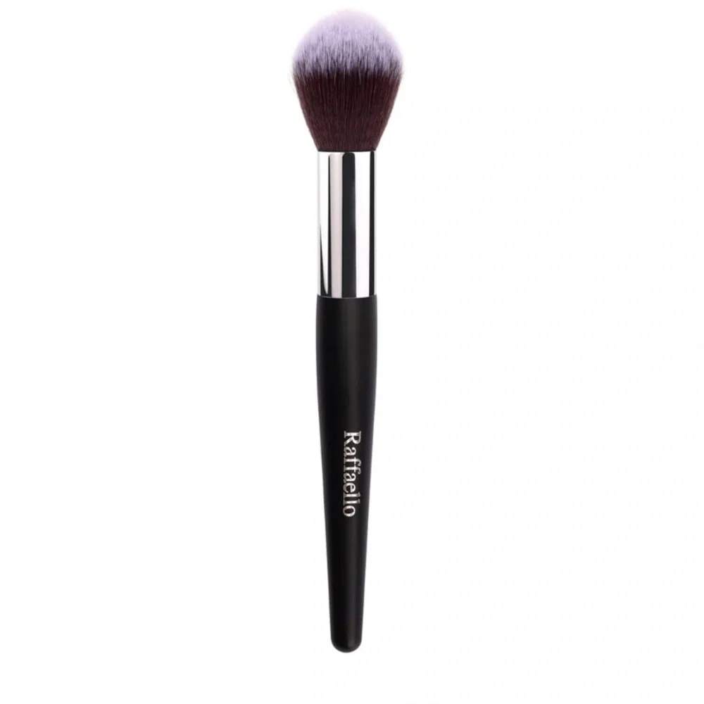 RAFFAELLO Flawless Powder Brush Black Handle Purple Bristles 8 inches